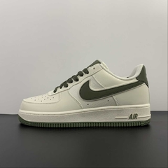 Nike Air Force 1 Low Beige White/Military Green Custom