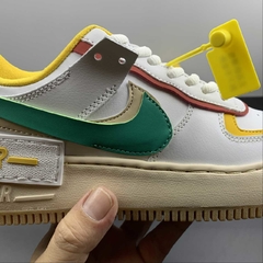 Nike Air Force 1 Low Shadow Summit White Neptune Green - Born Sneakers