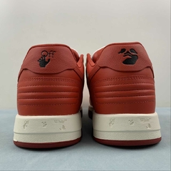 OFF-WHITE Out Of Office OOO Low Tops Red White Leather - Born Sneakers