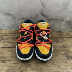 Imagem do Nike Dunk Low Off-White University Gold Midnight Navy