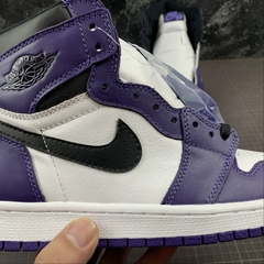 Jordan 1 Retro High Court Purple White - Born Sneakers