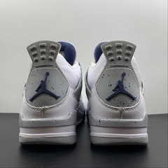 Jordan 4 Retro White Black Midnight Navy - Born Sneakers
