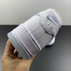 Nike Air Force 1 Low 07 White/White/Sky Blue Custom - loja online