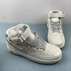 Nike Air Force 1 Mid Rice White/Silver Grey na internet