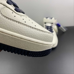 Nike Air Force 1 07 Mid Beige Dark Blue Custom - comprar online