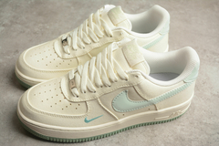 Nike Air Force 1'07 Low Beige/Light Green Custom - Born Sneakers