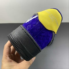 Louis Vuitton Nike Air Force 1 Low By Virgil Abloh Black Metallic Silver - loja online
