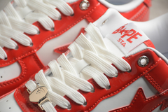 A Bathing Ape Bape Sta Patent Leather White Red na internet