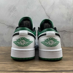 Jordan 1 Low White Lucky Green Black - Born Sneakers