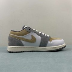 Jordan 1 Low White-Grey/Beige-Yellow Cusom - comprar online