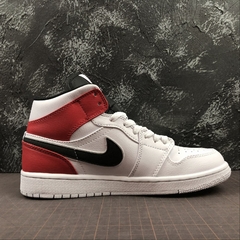 Jordan 1 Mid White Black Gym Red - comprar online
