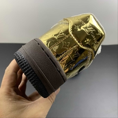Louis Vuitton Nike Air Force 1 Low By Virgil Abloh Metallic Gold - loja online