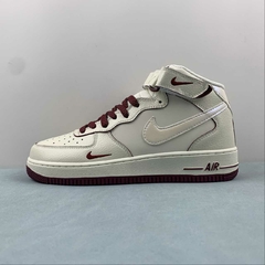Nike Air Force 1 07 Mid Off White Dark Red