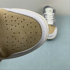 Jordan 1 Low White-Grey/Beige-Yellow Cusom na internet