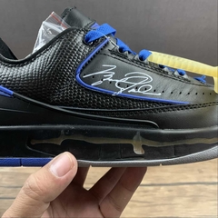 Jordan 2 Retro Low Off-White Black Blue - Born Sneakers