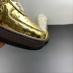 Louis Vuitton Nike Air Force 1 Low By Virgil Abloh Metallic Gold - comprar online