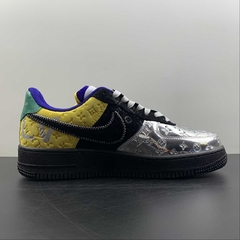 Louis Vuitton Nike Air Force 1 Low By Virgil Abloh Black Metallic Silver - comprar online