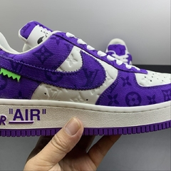 Louis Vuitton Nike Air Force 1 Low By Virgil Abloh White Purple - Born Sneakers
