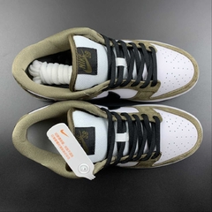 Nike SB Dunk Low White Black Trail End Brown - loja online