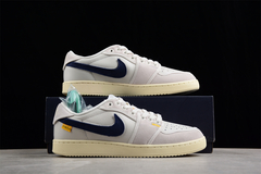 Jordan AJ1 KO Low Union LA White/Neutral Grey-Muslin Custom - Born Sneakers