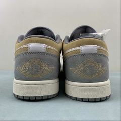 Jordan 1 Low White-Grey/Beige-Yellow Cusom - Born Sneakers