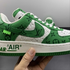 Louis Vuitton Nike Air Force 1 Low By Virgil Abloh White Green - Born Sneakers