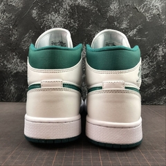 Jordan 1 Mid White Mystic Green - Born Sneakers
