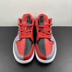 Jordan 1 Low SE Homage Split Gym Red Cement Grey - Born Sneakers