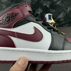 Jordan 1 Mid SE Black Dark Beetroot - Born Sneakers