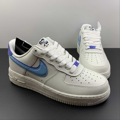 Nike Air Force 1 Low 82 Double Swoosh White Medium Blue na internet