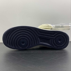 Nike Air Force 1 07 Mid Beige Dark Blue Custom