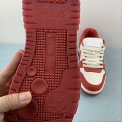 Imagem do OFF-WHITE Out Of Office OOO Low Tops Red White Leather