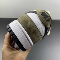 Nike SB Dunk Low White Black Trail End Brown - loja online