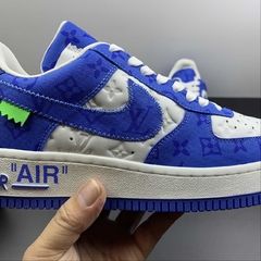 Louis Vuitton Nike Air Force 1 Low By Virgil Abloh White Blue - Born Sneakers