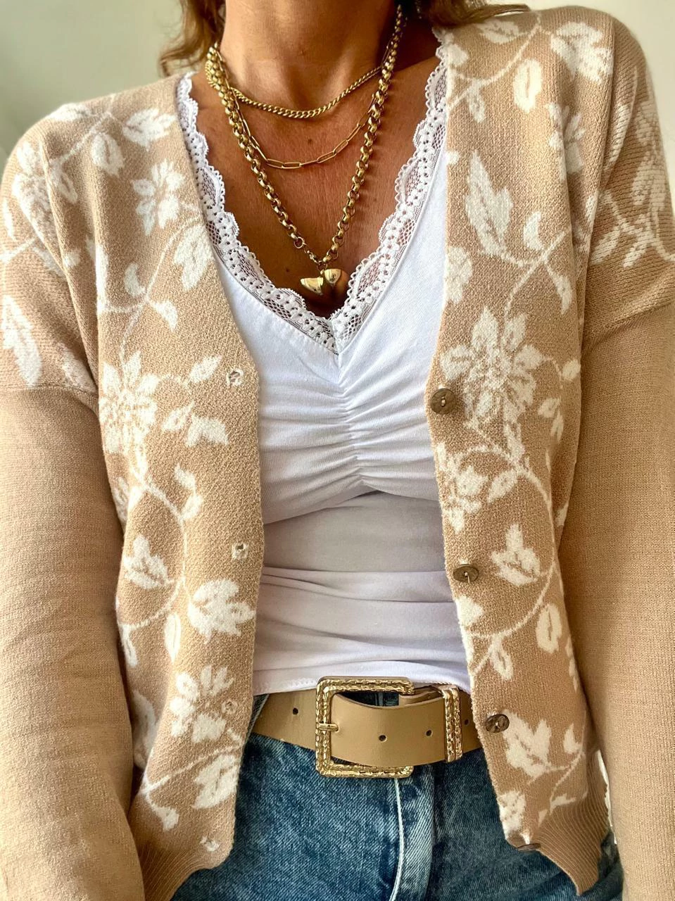 Cardigan Florencia Beige