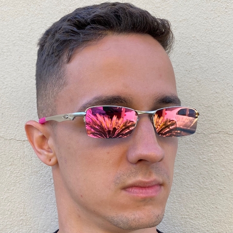 Óculos de Sol Vilão 1.0 - Prata e Rosa
