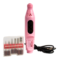 Esmeril Drill Torno Pulidor De Uñas + Set De Puntas DMJ9201 - comprar en línea