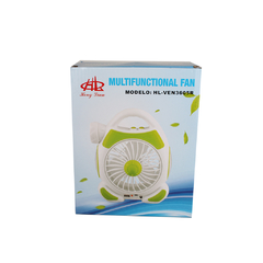 Imagen de MINI VENTILADOR MULTIUSOS, LAMPARA/ LINTERNA / RECARGA DE EMERGENCIA VEN3605R