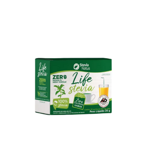 Adoçante Life Stevia 50 Sachês Stevia Natus
