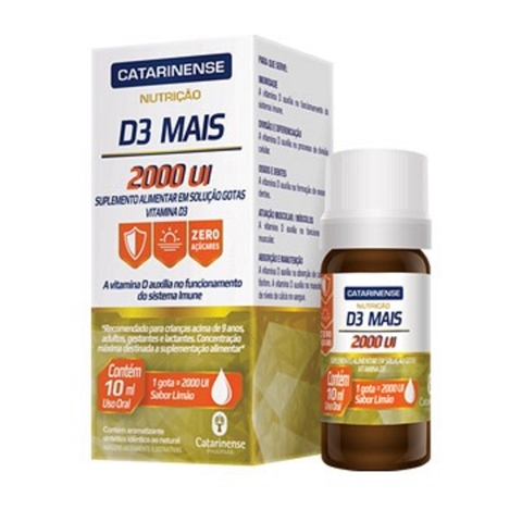 Vitamina D3 Em Gotas 2000ui 10ml - Catarinense Pharma