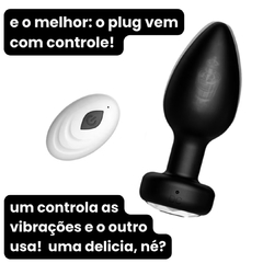 Plug anal vibratório com controle remoto