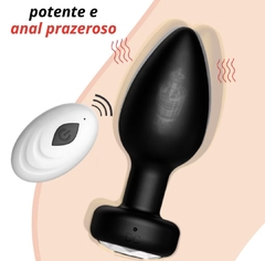 Plug anal vibratório com controle remoto - loja online