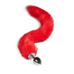 Plug anal Rabo De Pelúcia Vermelho