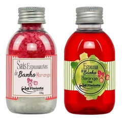 Kit espuma e sais de banho (Morango)