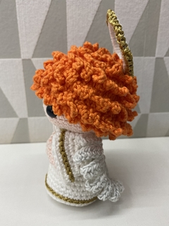 Anjinho de crochê amigurumi branco glow - comprar online