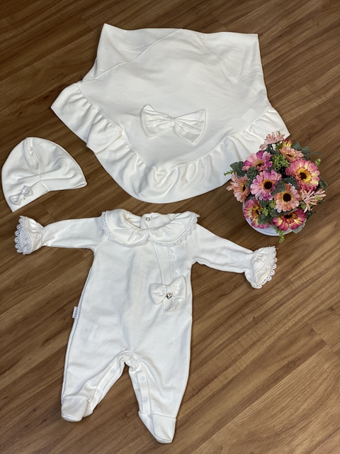 CONJUNTO DE 3 PEÇAS PARA RECÉM-NASCIDO ZOE