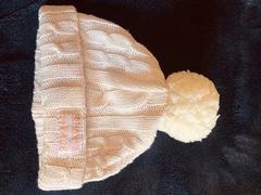 Gorro tricô rosa