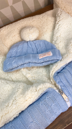 Gorro tricô azul - comprar online