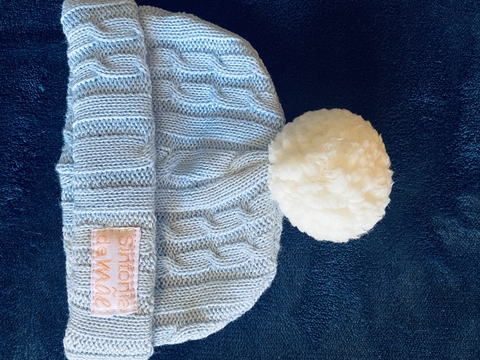 Gorro tricô azul