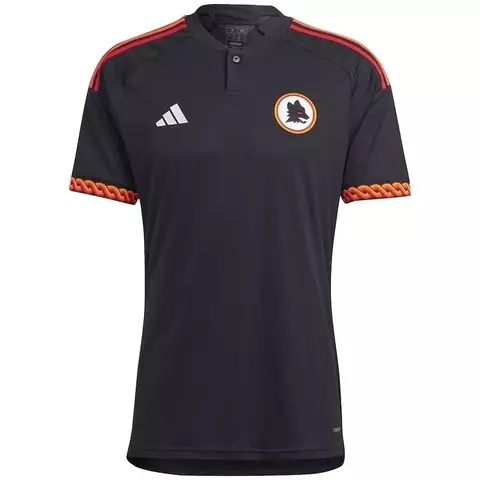 Camisa Roma Third 23/24 Torcedor Masculino Adidas / Preto